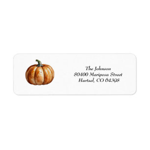 Fall Little Pumpkin Elegant Baby Shower Label