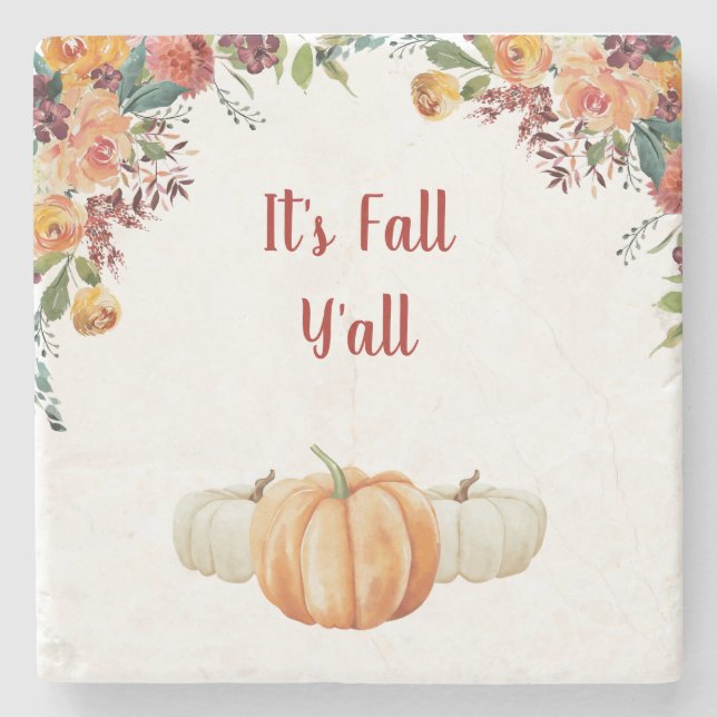 Fall Little Pumpkin  RSVP Response Card Stone Coaster (Front)