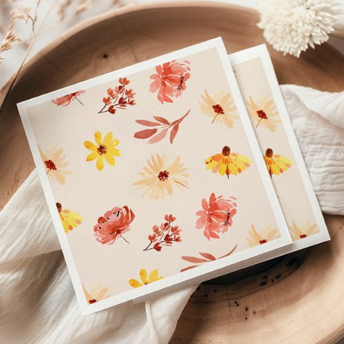 Fall Little Wildflower Birthday or Shower Napkins