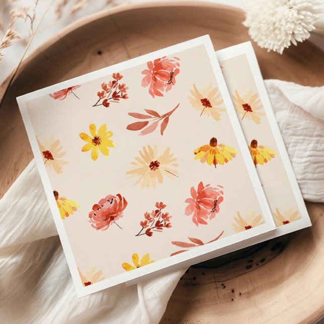Fall Little Wildflower Birthday or Shower Napkins (Creator Uploaded)
