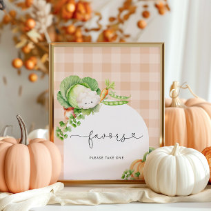 Fall Locally grown baby Pumpkin baby shower Favors Poster