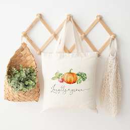 Fall Locally grown vegetables pumpkin farm Tote Bag