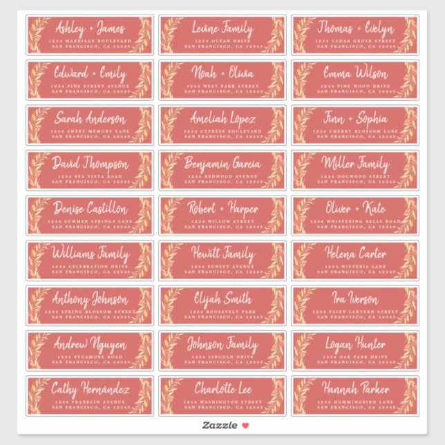 Fall Love Autumn Foliage Guest Address Labels (Sheet)