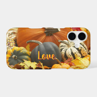 Fall Love Autumn Photo Leaves Pumpkins iPhone 17 Case