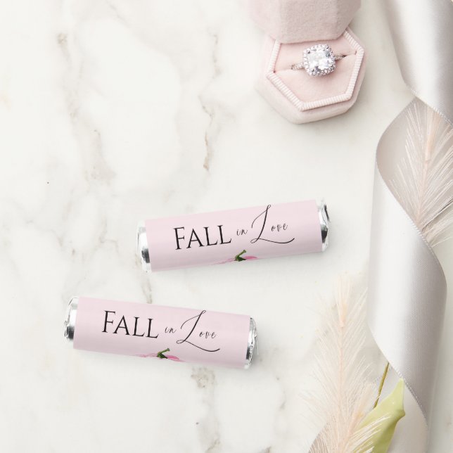 Fall Love Blush Pink Pumpkin Rustic Bridal Shower Breath Savers® Mints (Wedding)