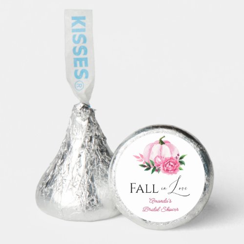 Fall Love Blush Pink Pumpkin Rustic Bridal Shower Hersheys Kisses