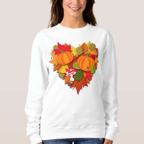 Fall Love Heart Sweatshirt