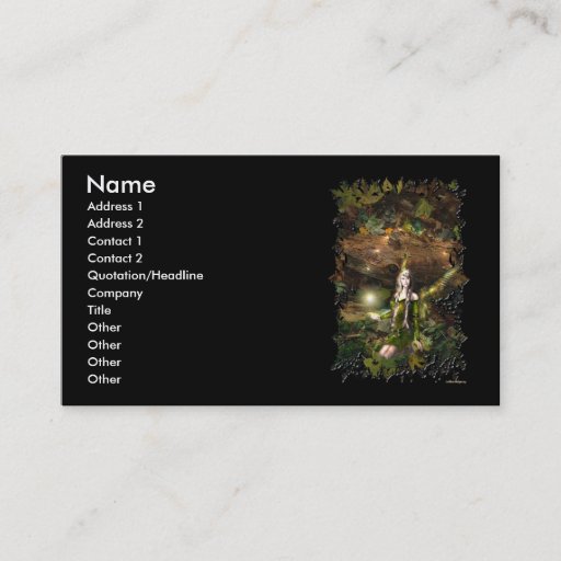 Customizable Fall Magic Fairy Business Cards
