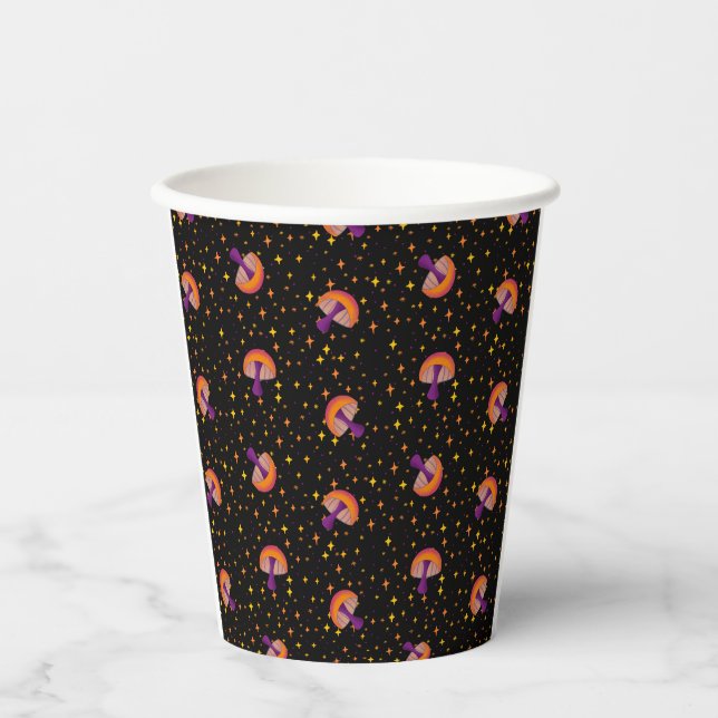 Fall magic mushrooms_black paper cups (Front)