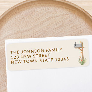 Fall Mailbox Return Address Label