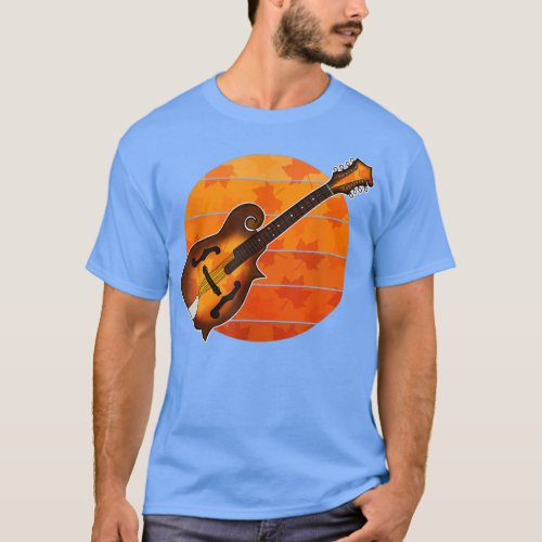 Fall Mandolin Mandolinist Autumn Thanksgiving Musi T_Shirt