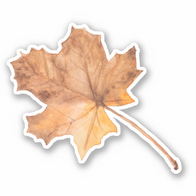 Fall Maple Leaf Vinyl cut Sticker (Front)
