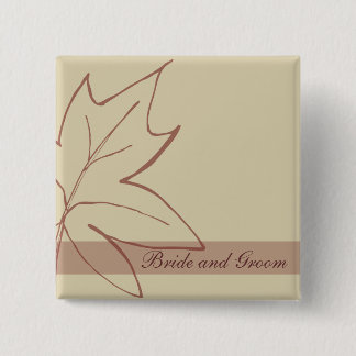 Fall Maple Leaf Wedding Button