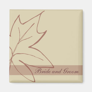 Fall Maple Leaf Wedding Magnet
