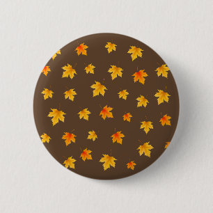 Fall Maple Leaves Button