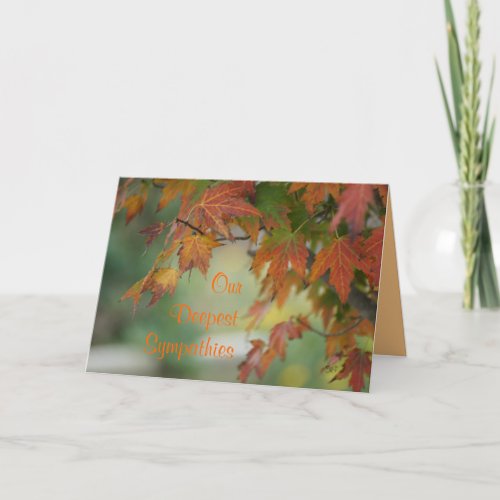 Fall Maple Leaves card_ customize any occasion Card