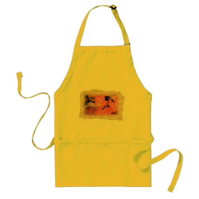 Fall Maple Leaves Coordinating Items Adult Apron (Front)