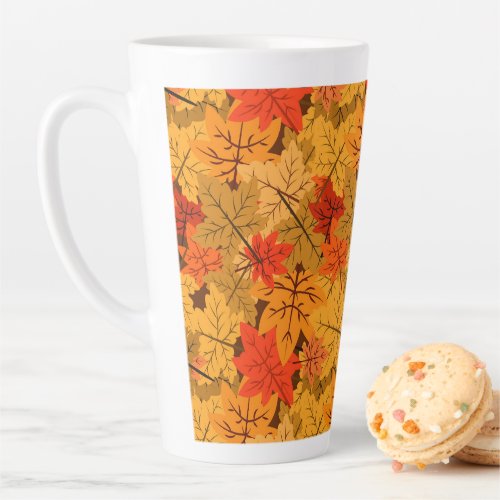 Fall Maple Leaves Latte Mug