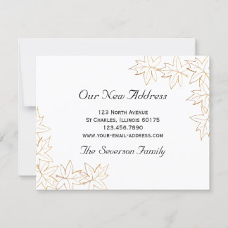 Fall Maple Leaves New Address Announcement