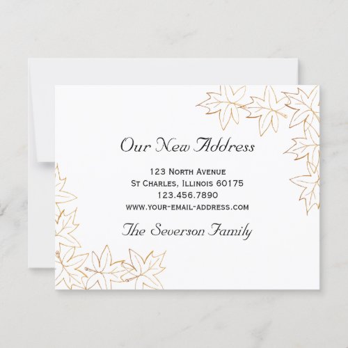 Maple Leaves New Address Announcement