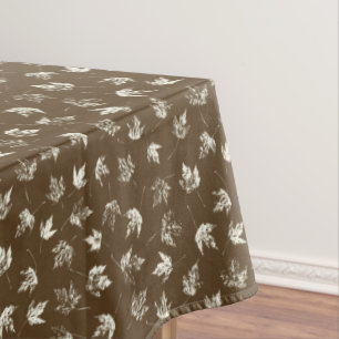 Fall Maple Leaves on brown - seamless pattern. Tablecloth