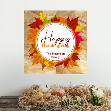 Fall Maple Leaves On Paper Texture Thanksgiving