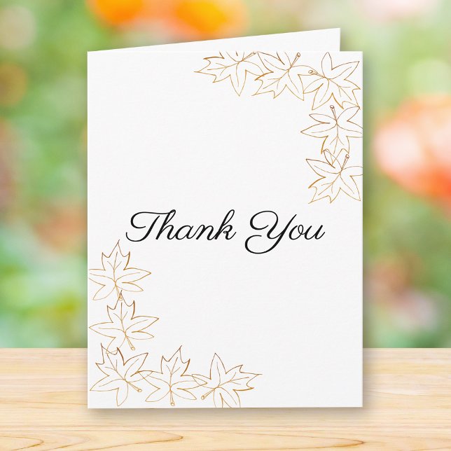 Fall Maple Leaves Sympathy Thank You Card (Creator Uploaded)