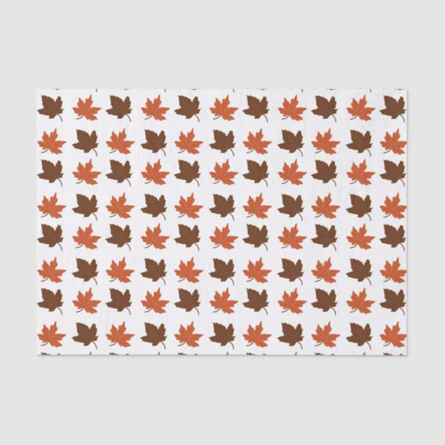 Fall Maple Leaves Tissue Paper (Front)