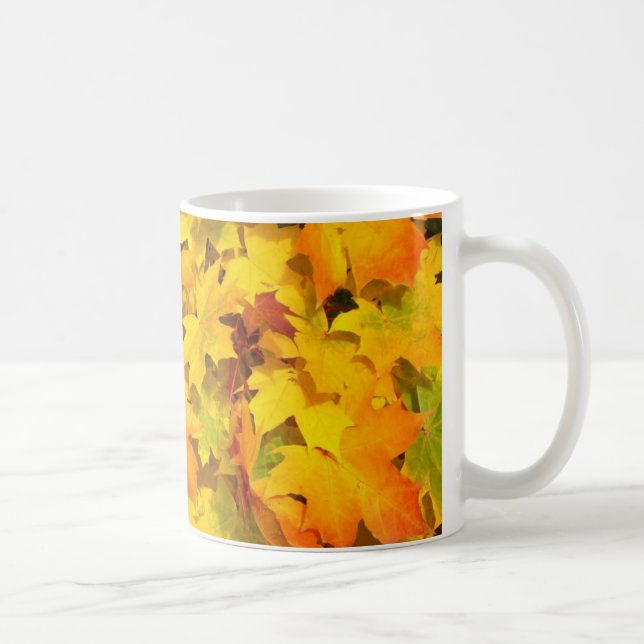 Fall Maple Leaves with Autumn Colors Coffee Mug (Right)