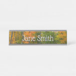 Fall Maple Trees Autumn Nature Photography Desk Name Plate