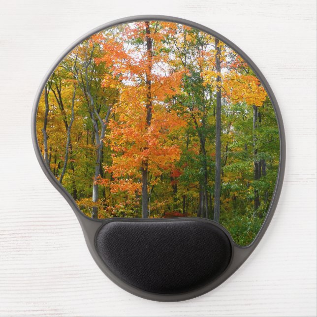 Fall Maple Trees Autumn Nature Photography Gel Mouse Pad (Front)