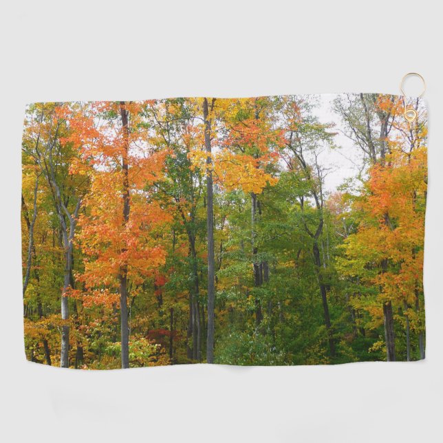 Fall Maple Trees Autumn Nature Photography Golf Towel (Horizontal)