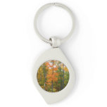Fall Maple Trees Autumn Nature Photography Keychain