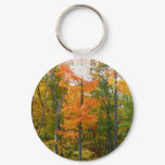 Fall Maple Trees Autumn Nature Photography Keychain