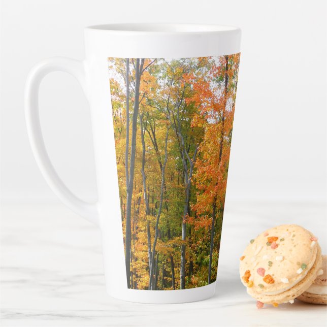 Fall Maple Trees Autumn Nature Photography Latte Mug (In Situ)