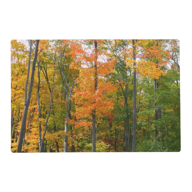 Fall Maple Trees Autumn Nature Photography Placemat (Front)