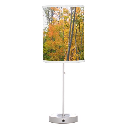 Fall Maple Trees Autumn Nature Photography Table Lamp (Back)