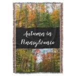 Fall Maple Trees Autumn Nature Photography Throw Blanket