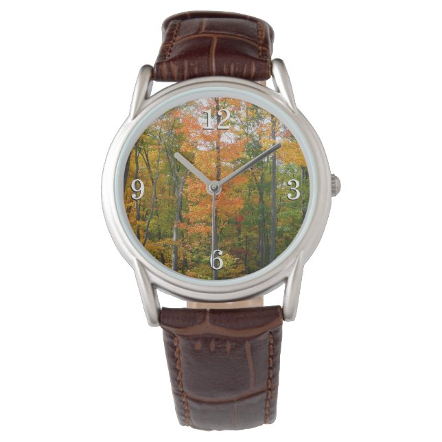 Fall Maple Trees Autumn Nature Photography Watch (Front)