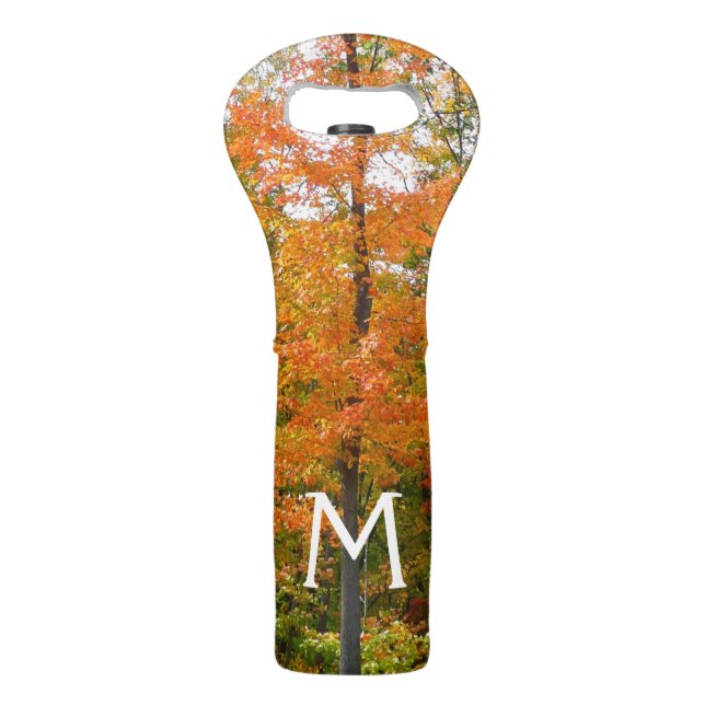 Fall Maple Trees Autumn Nature Photography Wine Bag (Front)