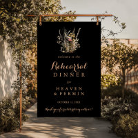 Fall Meadow Wild Floral Rehearsal Dinner Welcome 