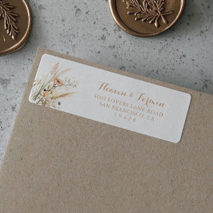 Fall Meadow Wild Floral Return Address Label
