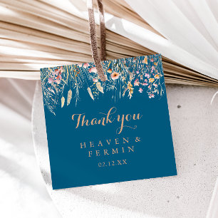  Fall Meadow Wild Floral Wedding Favor Tags