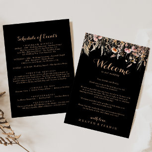 Fall Meadow Wild Floral Wedding Welcome Letter