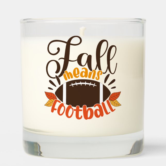 Fall Means Football Scented Candle (Front)