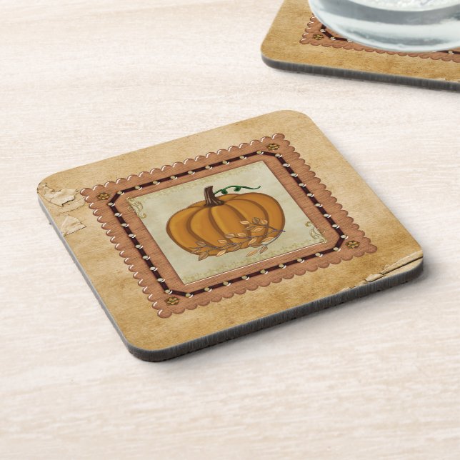 Fall Mixed-Media 2 Beverage Coaster (Left Side)