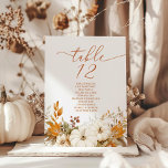 Fall Modern Wedding Table Seating Chart cards<br><div class="desc">Fall Modern Wedding Table Seating Chart cards
Matching items available.</div>