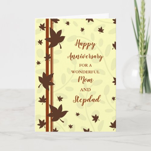 Fall Mom and Stepdad Anniversary Card