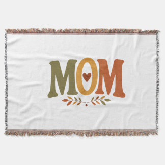 Fall Mom Autumn Leaves Cozy Blanket