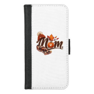 Fall Mom Cozy Autumn Pumpkin Wallet Phone Case